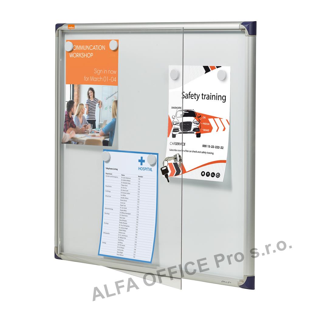 Extra tenká vitrína Nobo - vnitřní / magnetická