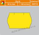 Etikety do etiketovacích kleští - 25 x 16 mm Contact / žlutá
