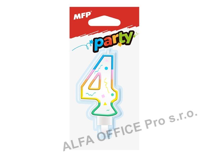 Svíčka dortová č.4 / duhová