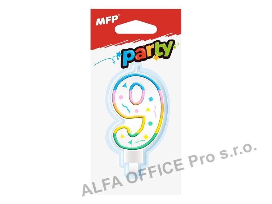 Svíčka dortová č.8 / duhová