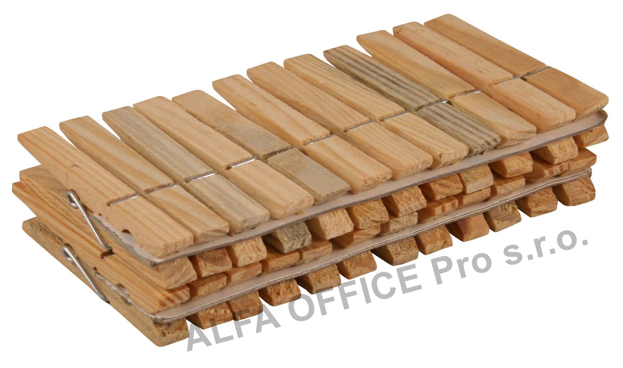 Kolíčky na prádlo dřevěné 24ks