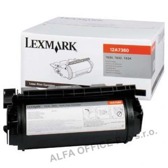  Lexmark originální toner 12A7360, black, 5000str., Lexmark T630, T632, T634, X63 