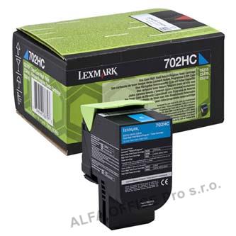  Lexmark originální toner 70C2HC0, cyan, 3000str., return, high capacity, Lexmark 