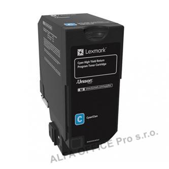  Lexmark originální toner 74C2HC0, cyan, 12000str., high capacity, Lexmark CS 720 