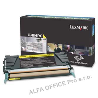  Lexmark originální toner C748H1YG, yellow, 10000str., return, high capacity, Lex 