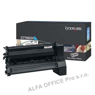  Lexmark originální toner C7702CH, cyan, 10000str., high capacity, Lexmark C77X 