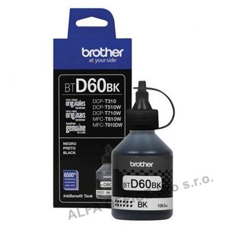 Brother originální ink BTD60BK, black, 6500str., 108ml, Brother DCP T310, DCP T510W, DCP T