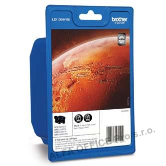 Brother originální ink LC-1100HYBKBP2, black, high capacity, 2ks, Brother DCP-6690CW, MFC-
