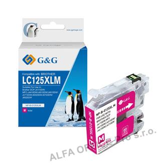  G&G kompatibilní ink s LC-125XLM, magenta, 120str., NP-B-0125XLM, pro Brother MF 