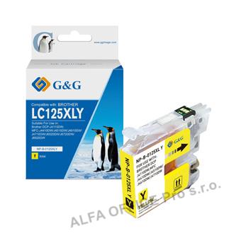  G&G kompatibilní ink s LC-125XLY, yellow, 1200str., NP-B-0125XLY, pro Brother MF 