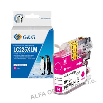 G&G kompatibilní ink s LC-225XLM, magenta, 1200str., NP-B-0225XLM, pro Brother M 