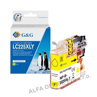  G&G kompatibilní ink s LC-225XLY, yellow, 1200str., NP-B-0225XLY, pro Brother MF 