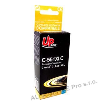 UPrint kompatibilní ink s CLI551C XL, cyan, 695str., 11ml, C-551XLC, high capacity, pro Ca