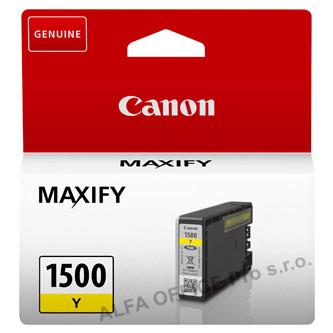  Canon originální ink PGI-1500 Y, yellow, 300str., 4.5ml, 9231B001, Canon MAXIFY 