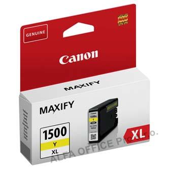 Canon originální ink PGI 1500XL, yellow, 12ml, 9195B001, high capacity, Canon MAXIFY MB205