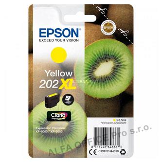 Epson originální ink C13T02H44010, 202 XL, yellow, 8.5ml, Epson XP-6000, XP-6005