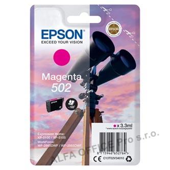 Epson originální ink C13T02V34010, 502, T02V340, magenta, 165str., 3.3ml, Epson XP-5100, X