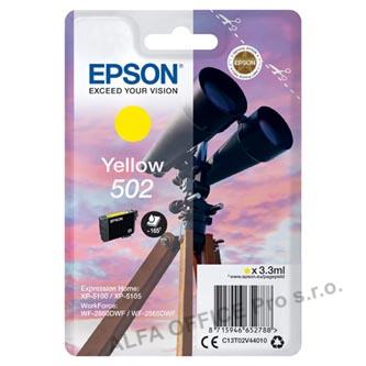 Epson originální ink C13T02V44010, 502, T02V440, yellow, 165str., 3.3ml, Epson XP-5100, XP