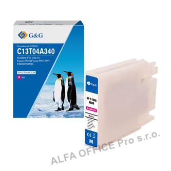 G&G kompatibilní ink s C13T04A340, magenta, 8000str., NP-E-T04AXXLM-A, pro Epson