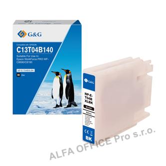 G&G kompatibilní ink s C13T04B140, black, 5800str., NP-E-T04BXLBK-A, pro Epson W