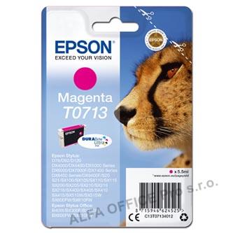 Epson originální ink C13T07134012, magenta, 270str., 5,5ml, Epson D78, DX4000, DX4050, DX5