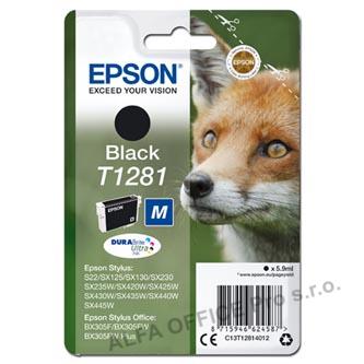 Epson originální ink C13T12814012, T1281, black, 5,9ml, Epson Stylus S22, SX125, 420W, 425