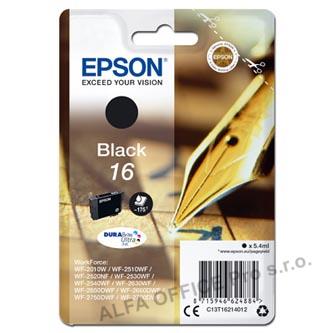 Epson originální ink C13T16214012, T162140, black, 5.4ml, Epson WorkForce WF-2540WF, WF-25