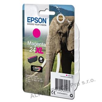 Epson originální ink C13T24334012, T2433, 24XL, magenta, 8,7ml, Epson