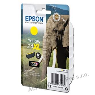 Epson originální ink C13T24344012, T2434, 24XL, yellow, 8,7ml, Epson