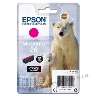 Epson originální ink C13T26134012, T261340, magenta, 4,5ml, Epson Expression Premium XP-80