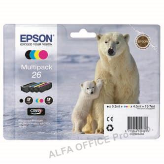 Epson originální ink C13T26164010, T261640, CMYK, 3x4,5/6,2ml, Epson Expression Premium XP