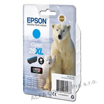 Epson originální ink C13T26324012, T263240, 26XL, cyan, 9,7ml, Epson Expression Premium XP