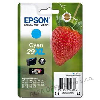 Epson originální ink C13T29924012, T29XL, cyan, 6,4ml, Epson Expression Home XP-235,XP-332