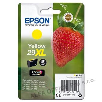 Epson originální ink C13T29944012, T29XL, yellow, 6,4ml, Epson Expression Home XP-235,XP-3