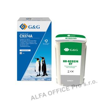  G&G kompatibilní ink s C9374A, grey, NH-RC9374GY, pro HP Designjet T1100, T770 