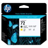 HP originální tisková hlava C9384A, HP 72, matte black/yellow, HP Designjet T1100, T770