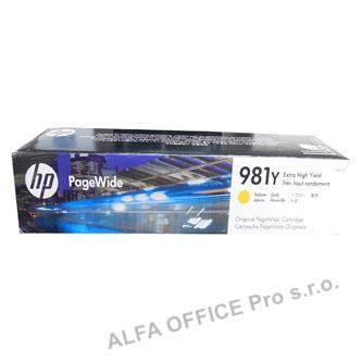 HP originální ink L0R15A, HP 981Y, yellow, 16000str., 185ml, extra high capacity, HP PageW