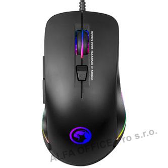 Marvo Myš M508, 3200DPI, optika, 6tl., 1 kolečko, drátová USB, černá, herní, pod
