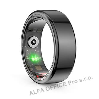 Smart RING černý, měření tlaku, srdeč. tepu, monitoring spánku, 11, Powerton