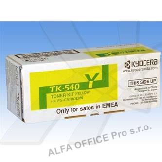 Kyocera originální toner TK540Y, yellow, 4000str., 0T2HLAEU, Kyocera FS-C 5100DN