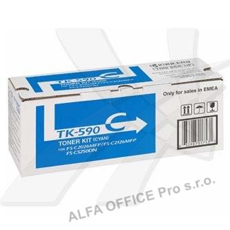 Kyocera originální toner TK590C, cyan, 5000str., 1T02KVCNL0, Kyocera FS-C 2026/2126MFP