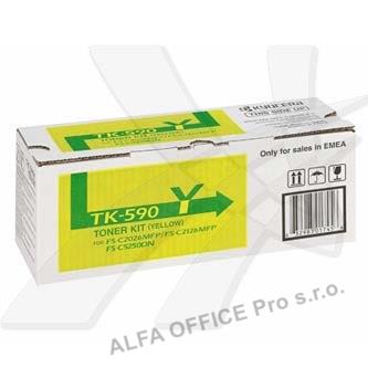 Kyocera originální toner TK590Y, yellow, 5000str., 1T02KVANL0, Kyocera FS-C 2026/2126MFP