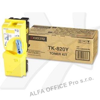 Kyocera originální toner TK820Y, yellow, 7000str., 1T02HPAEU, Kyocera FS-C 8100D