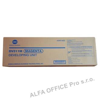 Konica Minolta originální Developer A0XV0ED, DV-311M, magenta, 115000str., Konica Minolta 
