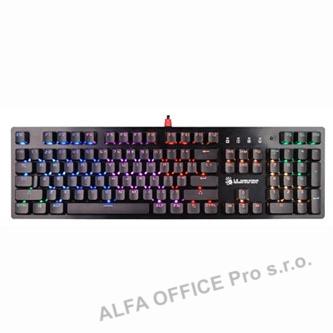  A4Tech B820R, klávesnice herní, podsvícená typ drátová (USB), černá, CZ, mechani 