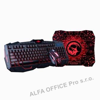 Marvo KM400, Sada klávesnice s herní myší a podložkou, herní, membránová typ drá