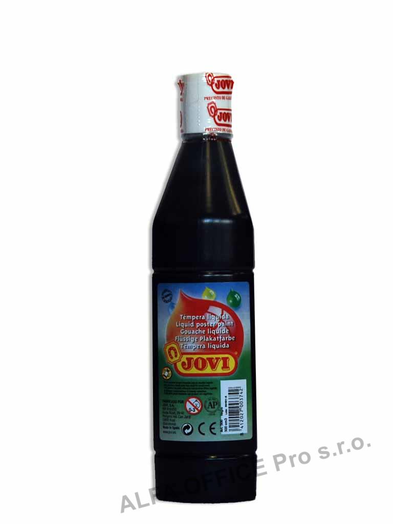 Tekuté temperové barvy JOVI PREMIUM v lahvi - 500 ml / černá