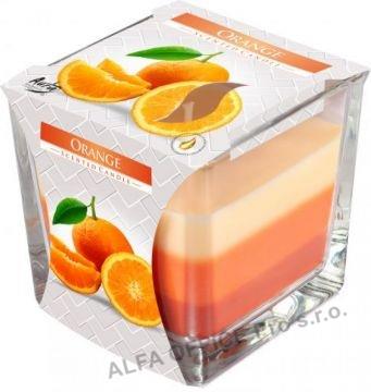 Vonná svíčka tříbarvená - Pomeranč