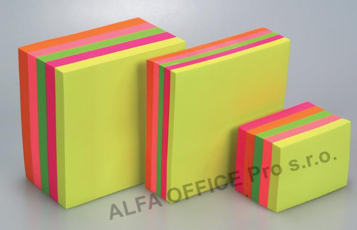 Samolepicí bločky Concorde kostky neonové - 76 mm x 76 mm / 200 lístků