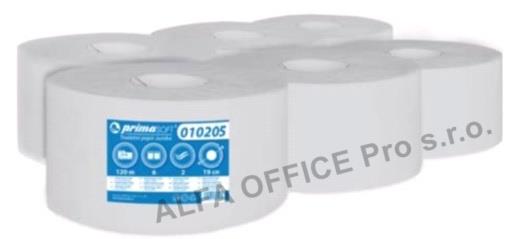Papír toaletní PrimaSoft Jumbo bílý - průměr 230 mm